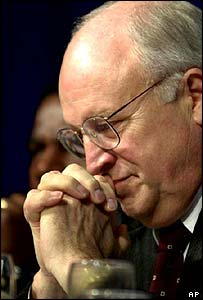 Cheney prays